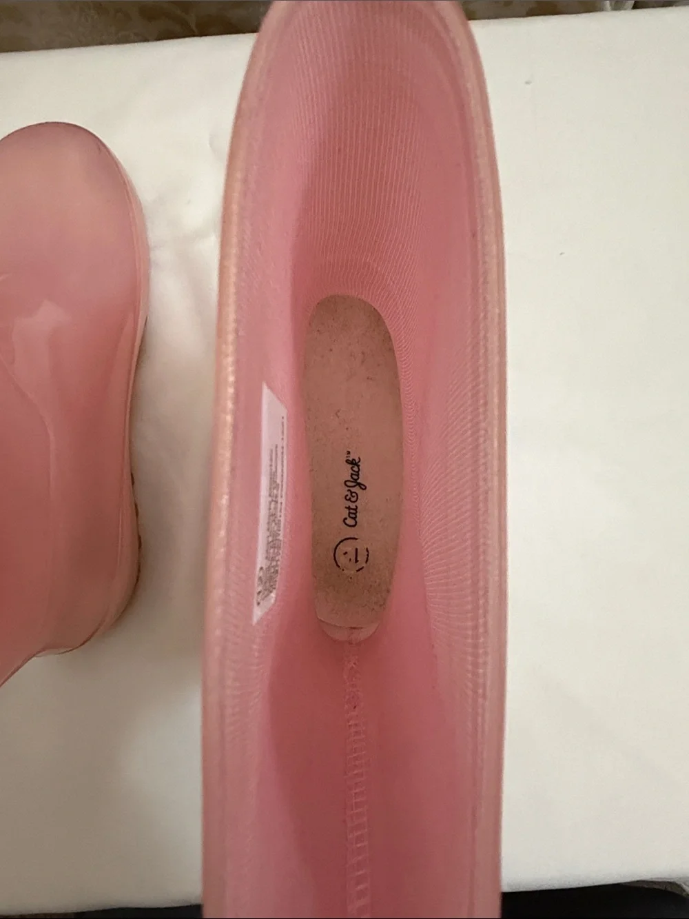 Cat & Jack Shimmery Pink Kids Outdoor Posh Rain/Snow Boots Size 12